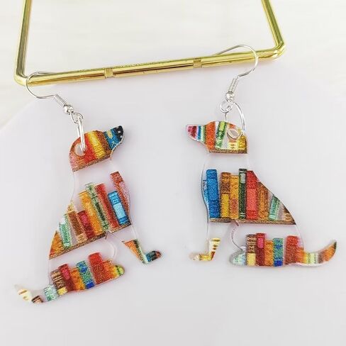 Transparent Bookcase Dangle Earrings Library Book Acrylic Earrings Teachers Appreciation Gifts Book Lovers Gifts from Students in Saudi Arabia