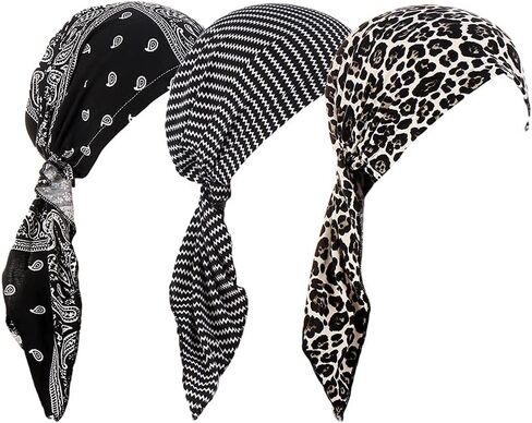 Pre Tied Wide Head Scarf for Women Long Turban Head Wraps Headbands Cancer Chemo Bandana Headscarf Hat Cap in Saudi Arabia