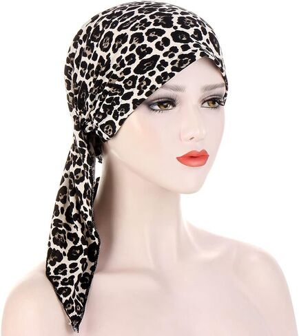 Pre Tied Wide Head Scarf for Women Long Turban Head Wraps Headbands Cancer Chemo Bandana Headscarf Hat Cap in Saudi Arabia