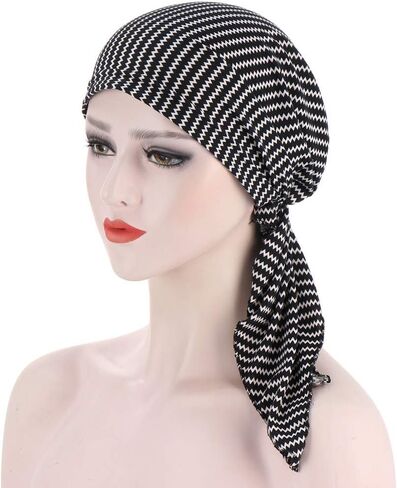 Pre Tied Wide Head Scarf for Women Long Turban Head Wraps Headbands Cancer Chemo Bandana Headscarf Hat Cap in Saudi Arabia