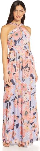Adrianna Papell Women's Printed Chiffon Halter Gown in Saudi Arabia