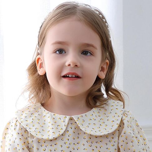 Peter-pan Floral Kids Dresses Summer Puff Sleeved Back Wood Buttons Boutique Casual Girls Dress for Summer in Saudi Arabia