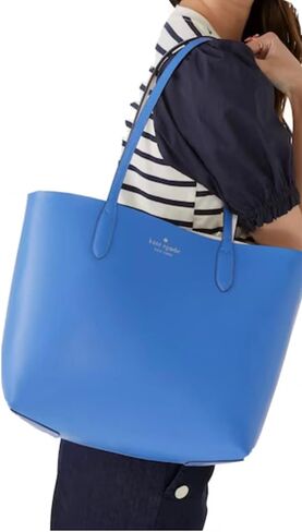 Kate Spade Ava Leather Reversible Tote (frisbee Blue) in Saudi Arabia