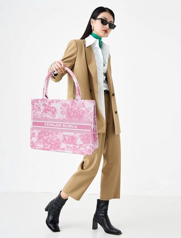 حقيبة يد نسائية فاخرة كبيرة الحجم مصنوعة من الجلد وحقائب كتف سعة تطريز ريترو رائعة in Kuwait