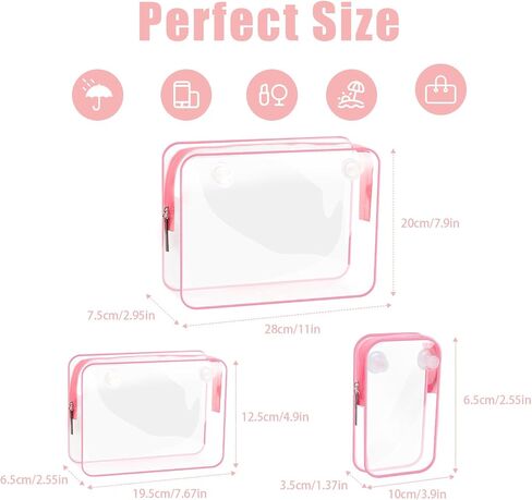 WALLFID 3PCS Waterproof Clear Insert Bag for Large Bogg Bag Accessories,Waterproof Design,Transparent Travel Toiletry Brush Organizer for Beach Tote Bag,Three Sizes a Set (Grass green) in Saudi Arabia