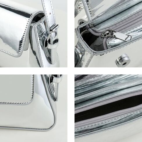 Evening Bag for Women Y2k Silver Purse Hobo Bag Tote Holo Handbag Cute Clutch Purses Crossbody Bags Shoulder Party Bag in Saudi Arabia