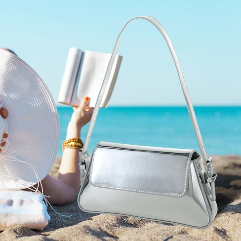 Evening Bag for Women Y2k Silver Purse Hobo Bag Tote Holo Handbag Cute Clutch Purses Crossbody Bags Shoulder Party Bag in Saudi Arabia