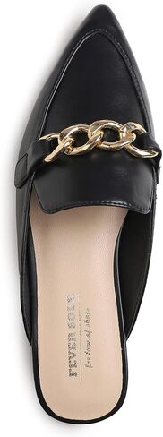 FEVERSOLE Women's Fashion Deco Mules Slip On Backless Slide Flats in Saudi Arabia