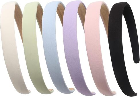 Cuizhiyu Headbands for Women 1.18 inch Wide Plain Fabric Trendy Headband No Slip Cute Solid Hair Bands for Girls Fashion Hair Accessories Pack of 5 in Saudi Arabia
