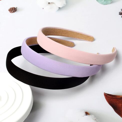 Cuizhiyu Headbands for Women 1.18 inch Wide Plain Fabric Trendy Headband No Slip Cute Solid Hair Bands for Girls Fashion Hair Accessories Pack of 5 in Saudi Arabia