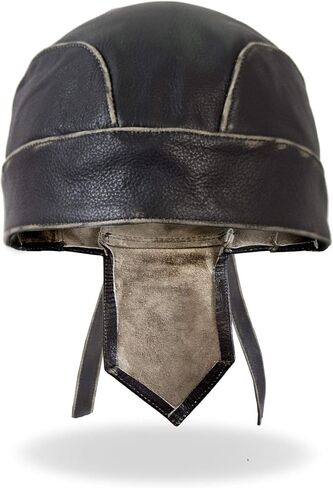 Hot Leathers HWL1009 Leather Head Wrap with Grey Rub (Black) in Saudi Arabia