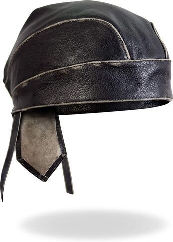 Hot Leathers HWL1009 Leather Head Wrap with Grey Rub (Black) in Saudi Arabia