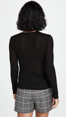 Vince Women's Rib Long Sleeve Crew in Saudi Arabia