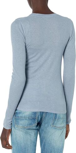 Vince Women's Rib Long Sleeve Crew in Saudi Arabia