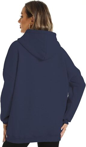 FANCYINN Women Solid Pullover Hoodie Oversized Drop Shoulder Long Sleeve Athletic Sweatshirt Fleece Casual Y2K Fall Clothes in Saudi Arabia