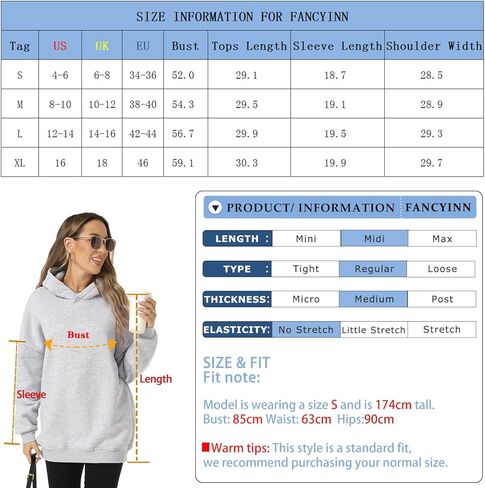FANCYINN Women Solid Pullover Hoodie Oversized Drop Shoulder Long Sleeve Athletic Sweatshirt Fleece Casual Y2K Fall Clothes in Saudi Arabia
