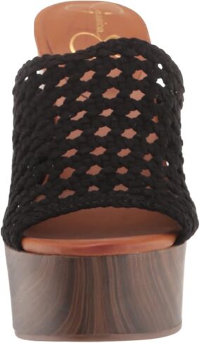 Jessica Simpson Women's Shelbie Block Heel Platform Heeled Sandal, Black, 7 in Saudi Arabia