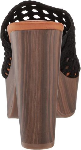Jessica Simpson Women's Shelbie Block Heel Platform Heeled Sandal, Black, 7 in Saudi Arabia