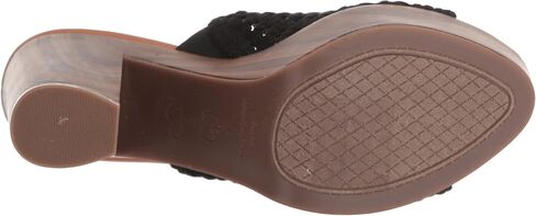 Jessica Simpson Women's Shelbie Block Heel Platform Heeled Sandal, Black, 7 in Saudi Arabia