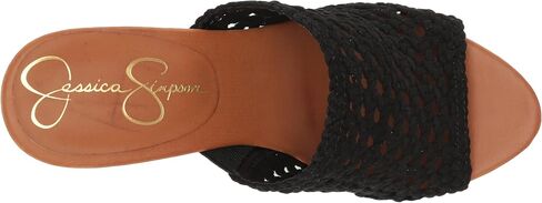 Jessica Simpson Women's Shelbie Block Heel Platform Heeled Sandal, Black, 7 in Saudi Arabia