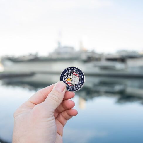 10 Pieces Commemorative Thank You for Your Service Coins - Collectible Appreciation Military Challenge Coins Gifts for Veterans, Army, Navy, Marines, Coast Guard, Police, Firefighter, Paramedics in Saudi Arabia