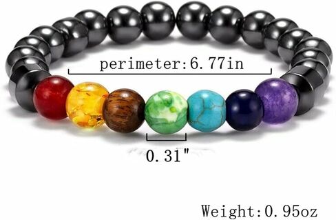 8 مم الهيماتيت سوار 7 شقرا العلاج بلورات الشفاء أساور اليوغا مطرز سوار التأمل الاسترخاء الإسورة للنساء الرجال الإغاثة المجوهرات in Kuwait