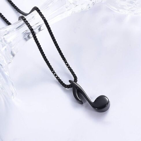 Music Note Cremation Jewelry for Ashes Stainless Steel Note Urn Pendant Necklace Keepsake Memorial Jewellery for Boys,Girls in Saudi Arabia