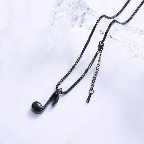 Music Note Cremation Jewelry for Ashes Stainless Steel Note Urn Pendant Necklace Keepsake Memorial Jewellery for Boys,Girls in Saudi Arabia