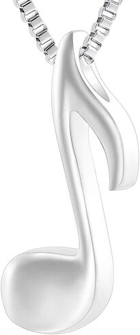 Music Note Cremation Jewelry for Ashes Stainless Steel Note Urn Pendant Necklace Keepsake Memorial Jewellery for Boys,Girls in Kuwait