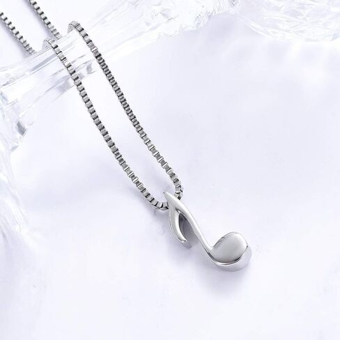 Music Note Cremation Jewelry for Ashes Stainless Steel Note Urn Pendant Necklace Keepsake Memorial Jewellery for Boys,Girls in Kuwait