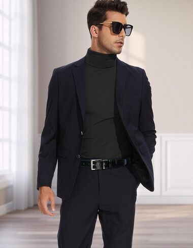 سترة رجالية كاجوال بياقة مدورة من Cegerne بمقاس نحيف وخفيفة الوزن وأكمام طويلة in Kuwait