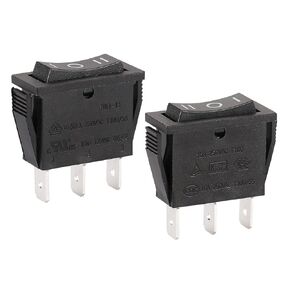 Baomain Boat Rocker Switch ON-OFF-ON 3 Position AC 15A/250V 20A/125V 3 Pin SPDT 2 Pcs CE UL Listed