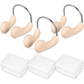 SUPVOX Competition Nose Clip,Waterproof Pool Nose Plugs for Adults， Freediving Nose Clip for Training Protector Swimming Beginners-3PCS