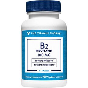 Vitamin B2 (Riboflavin) 100mg - Energy Production & Nutrient Metabolism Support Supplement, Essential B Vitamin - Once Daily, Gluten Free (300 Capsules) by The Vitamin Shoppe
