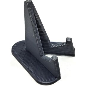 Custom 3D-Printed Megalodon Shark Tooth Display Stand - 1-1/2 Tall with a Base That is 1-3/8 Wide x 1-1/2 Deep (Silk Black)