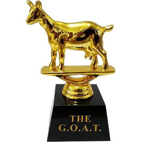 Goat Trophy, Greatest of All Time Trophy (G.O.A.T) Gold Goat Trophy Reward, Gag Gift, Laser Engraved Recognition