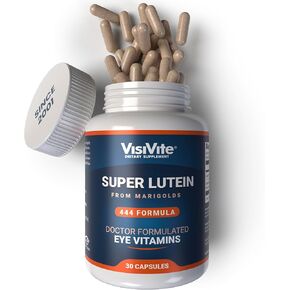 Super Lutein 444 Eye - Unique & Clear Eye Vitamins - Lutein Max Vision Vitamins for Eyes - Zeaxanthin Plus Lutein Eye Vitamins - Clear Eye Supplements for Adults