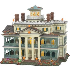 Department 56 Snow Village Halloween Disneyland Haunted Mansion Lit Building, 9.1 Inch, Multicolor