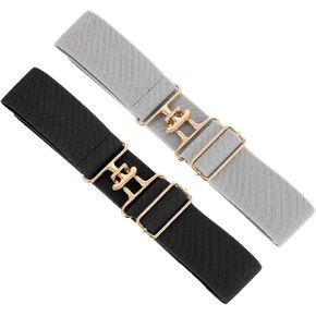 Prasacco 2 Pcs Elastic Equestrian Belt for Women, 1.5 Inch Hourse Riding Belts Adjustable Surcingle Buckle Stretchable Metal Buckle Belt Horse Riding Equipment for Horseback Riding Equestrian Sports in Kuwait