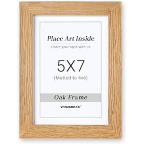 24x36 inch Wood Picture Frame, 24x36 inch Photo Frame Matted to 20x30 inch Poster, Tempered Glass, Natural Oak Wood Poster Frame for Vertical and Horizontal Display on Wall and Table, Set of 1