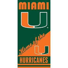Northwest NCAA Miami Hurricanes Home Beach Towel, 28" x 58"