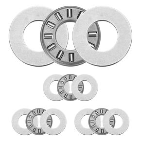 uxcell 4 Sets NTA3244+2TRA Thrust Needle Roller Bearings with Washers, 2 x 2-3/4 x 5/64 inch Chrome Steel Needles Roller Bearing, P5 (ABEC 5)