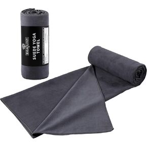 Large Hot Yoga Mat Towel - Heavy Duty Premium Soft Cool Touch Feel - Absorbent Microfiber - 72 in x 26.5 in - 6ft Large Yoga Towel for Hot Yoga - 320GSM