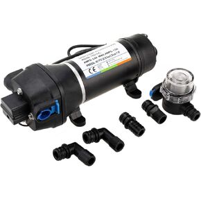 Yaegoo AC 110V مضخة الحجاب الحاجز لضغط المياه ذاتية التحضير للقافلة، RV، القارب، البحرية (الضغط العالي 160PSI 7L/min) in Kuwait