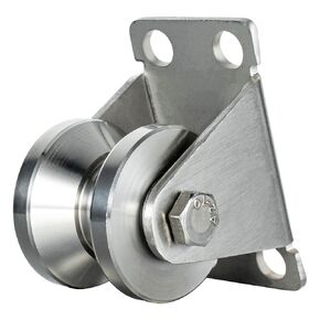32mm Cable Pulley Wheel Wall Mount, Bearings Inside, V Style Stainless Steel Rope Pulley for Pulley System, Sliding Gate 1Pcs