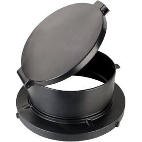 New Pig Open-Head Poly Drum Lid | For 55-Gallon Steel or Poly Open-Head Drums | 24.5" Dia x 11.25" H| Black | DRM965-BK