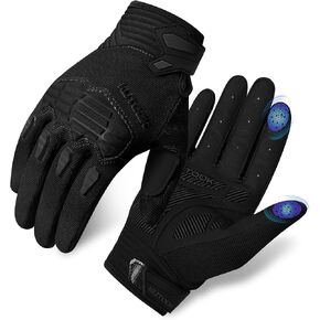 KUTOOK Cycling Gloves for Men Padded Palm & Impact Protection Full Finger MTB Bicycle Riding Gloves Touchscreenable Wear-Resistant & Non-Slip Road Cycling Gloves