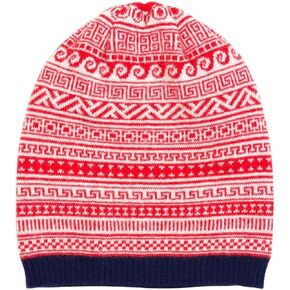 قبعة صغيرة فضفاضة مخططة من جوناثان أدلر - أحمر/كحلي in Kuwait