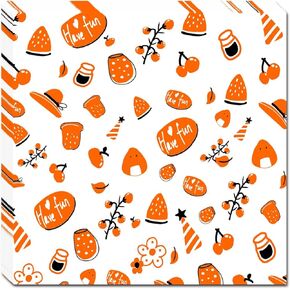 200Pcs Deli Paper, 10"x10" Greaseproof Paper Sheets, Pre-Cut Translucent Paper, Orange Theme Food Wrapper, Sandwich Paper, Food Basket Liner, Tray Liner, Perfect for Picnics, Camping, Parties
