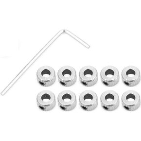 10 Pcs Shaft Lock Collar, Lock Collar, Replacement Fixed Role for Blocking Position The Shaft And Steel Wire(Draw pattern 6.1mm)